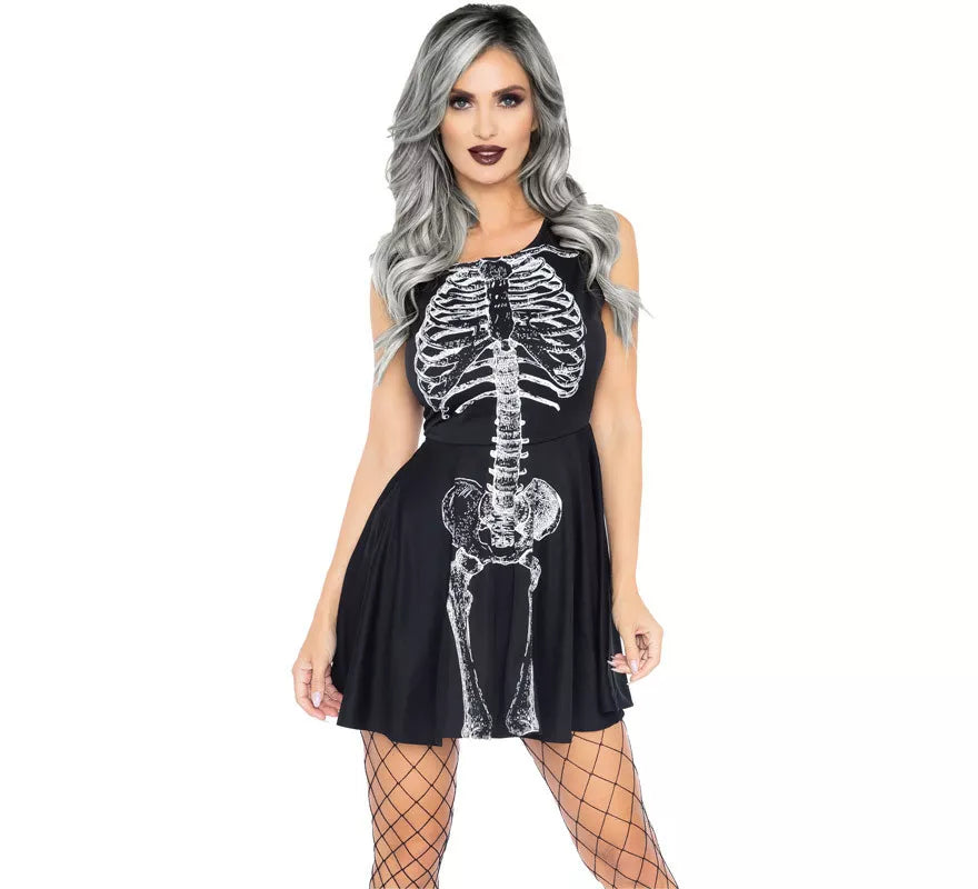 Disfraz de Vestido Esqueleto para mujer