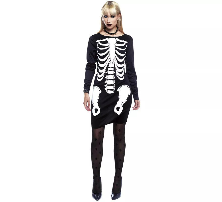 Disfraz de Vestido Esqueleto para mujer