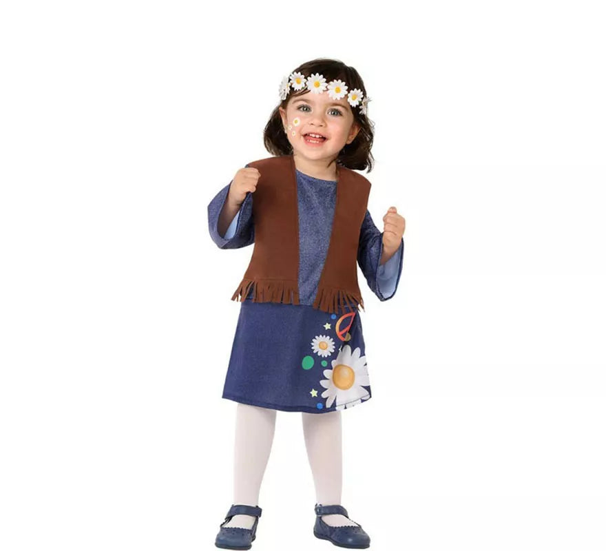 Disfraz de Vestido Hippie para bebé