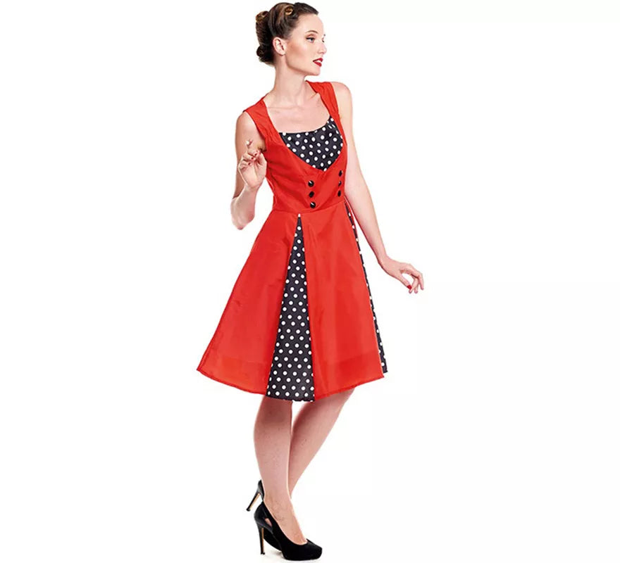 Disfraz de Vestido Rockabilly Años 50 para mujer