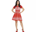 Disfraz de Vestido Rojo Crochet Coqueto para mujer