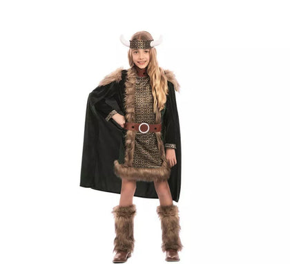 Disfraz de Vikinga Deluxe para niña