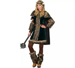 Green Viking costume for women