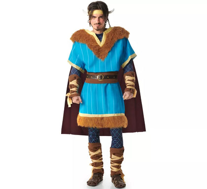 Disfraz de Vikingo azul con Capa para hombre