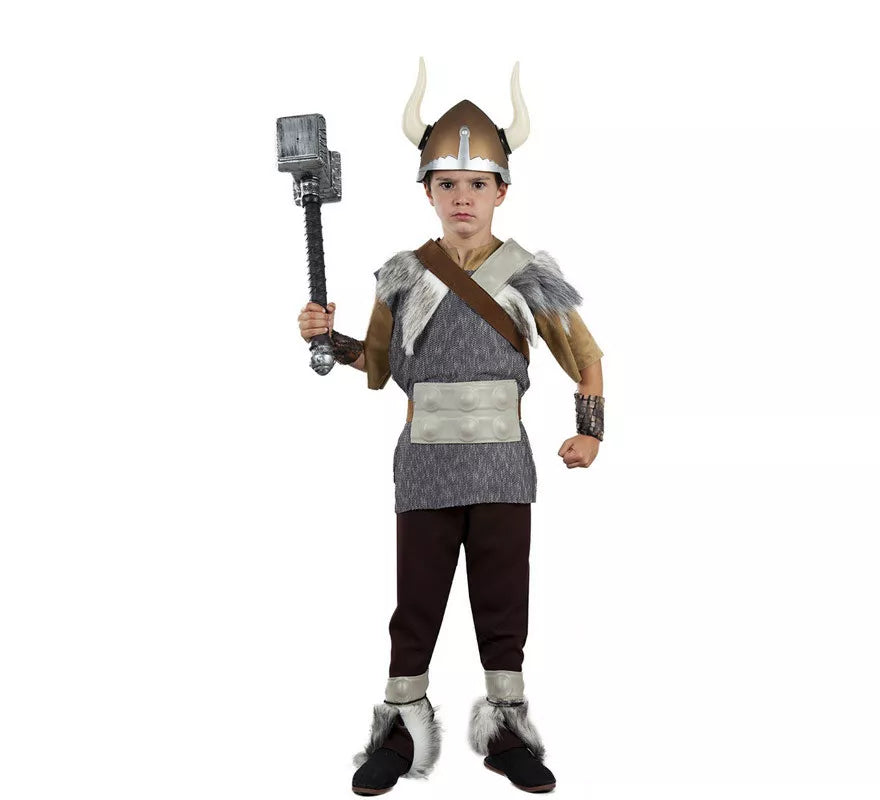 Disfraz de Vikingo Gris para niño