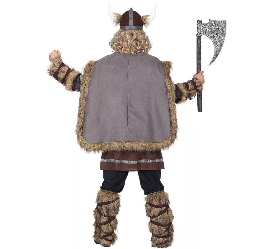 Disfraz de Vikingo marrón para hombre