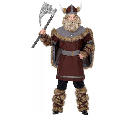 Disfraz de Vikingo marrón para hombre