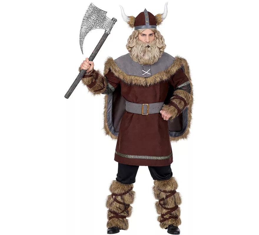Disfraz de Vikingo marrón para hombre