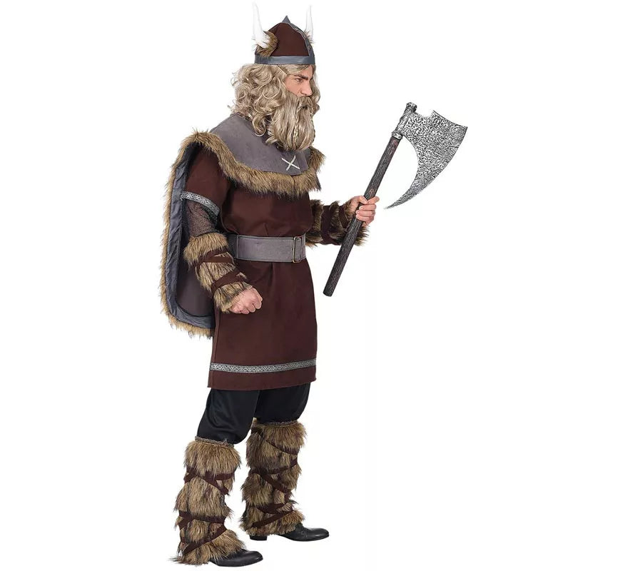 Disfraz de Vikingo marrón para hombre