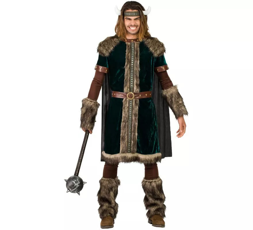 Disfraz de Vikingo verde para hombre