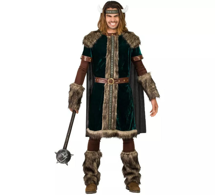 Disfraz de Vikingo verde para hombre