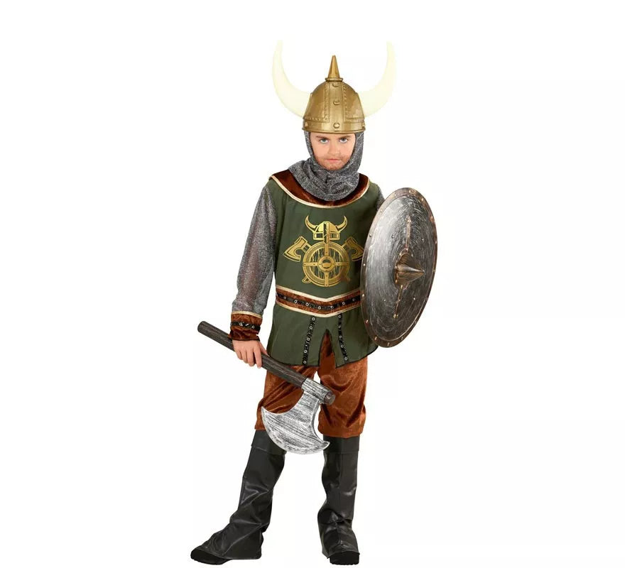 Translation missing: en.Disfraz de Vikingo verde para niño