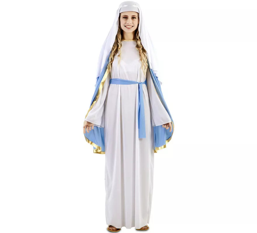 Disfraz de Virgen María con capa para mujer