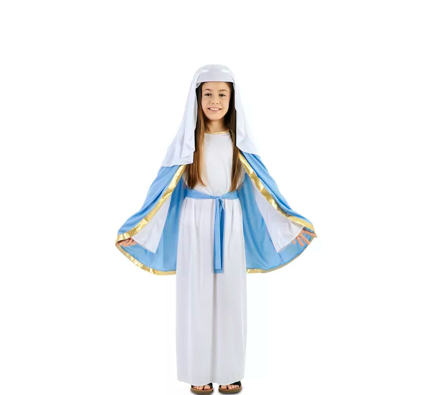 Translation missing: en.Disfraz de Virgen María con capa para niña