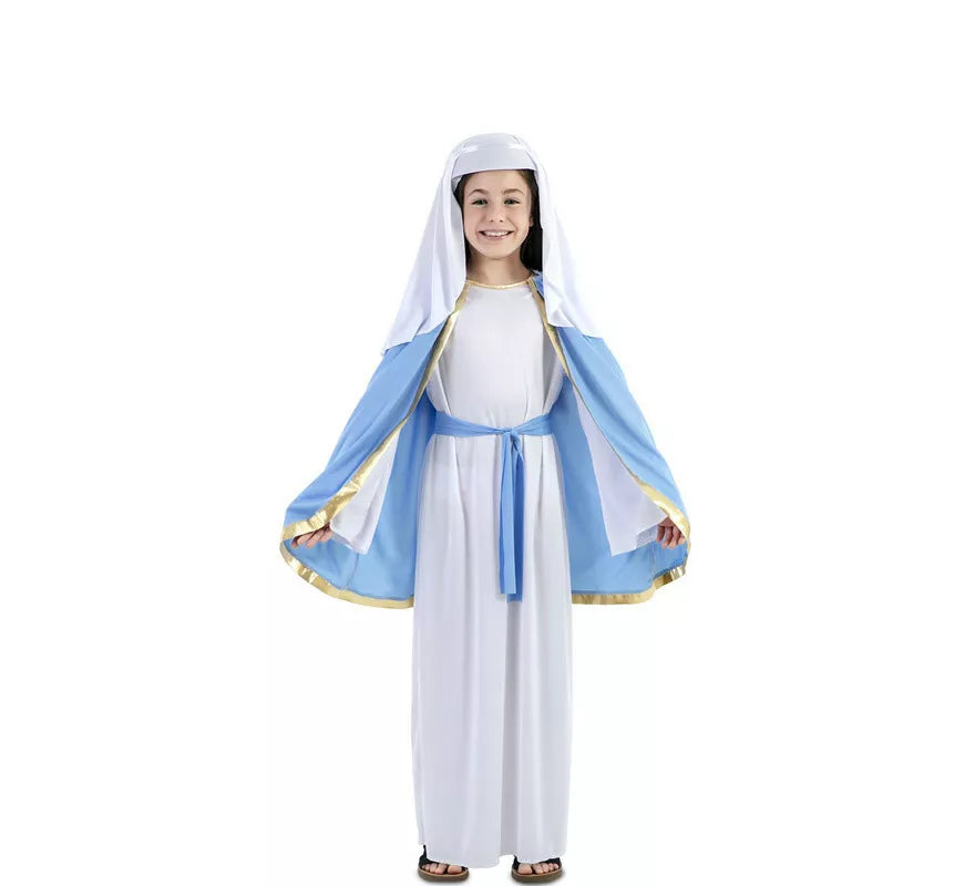 Translation missing: en.Disfraz de Virgen María con capa para niña