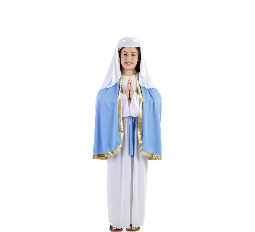 Translation missing: en.Disfraz de Virgen María con capa para niña