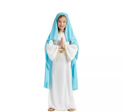 Virgin Mary costume with Veil for girl