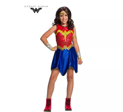 Disfraz de Wonder Woman Dc clásica con diadema para niña