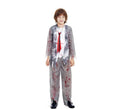 Disfraz de Zombie Colegial Gris para niño