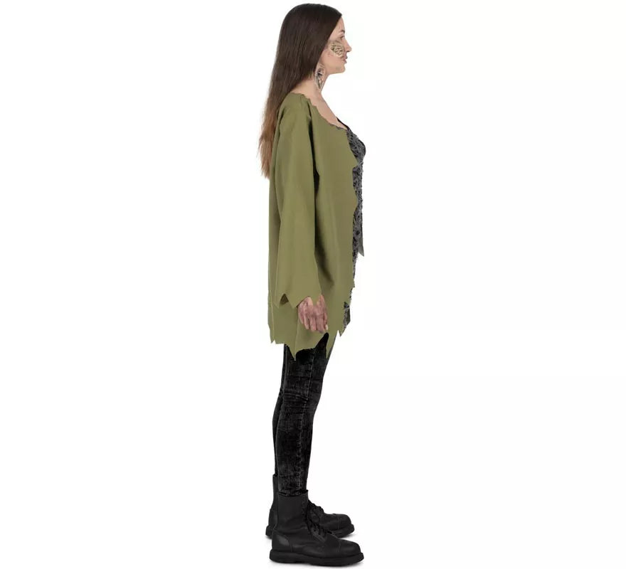 Disfraz de Zombie verde infectado para hombre