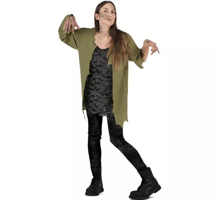Disfraz de Zombie verde infectado para hombre