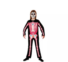 Pink Day of the Dead costume for girls