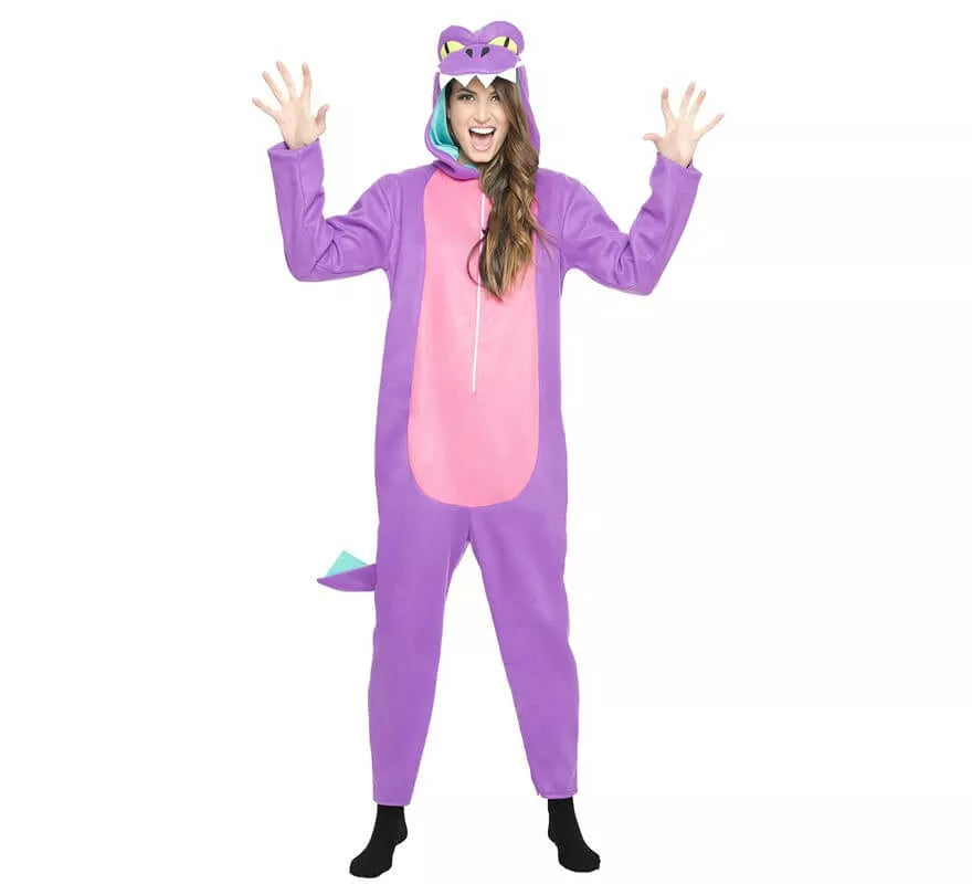 Translation missing: en.Disfraz Dinosaurio Lila para mujer