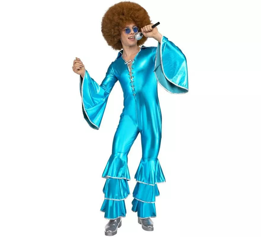 Translation missing: en.Disfraz Disco Azul Turquesa para hombre
