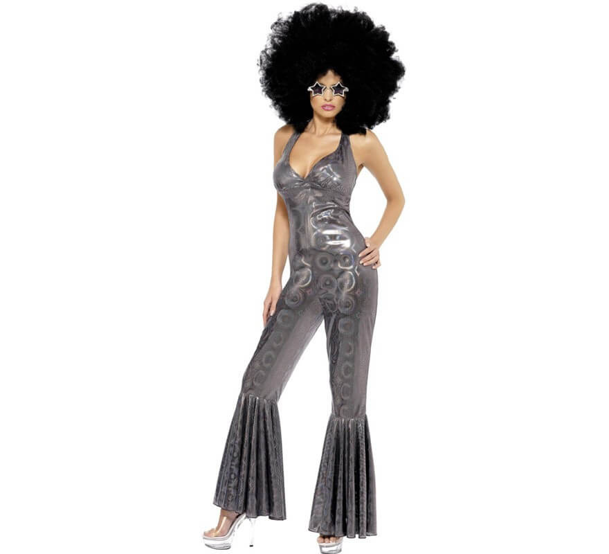 Translation missing: en.Disfraz Disco de Diva de los 70 Plateado para Mujer