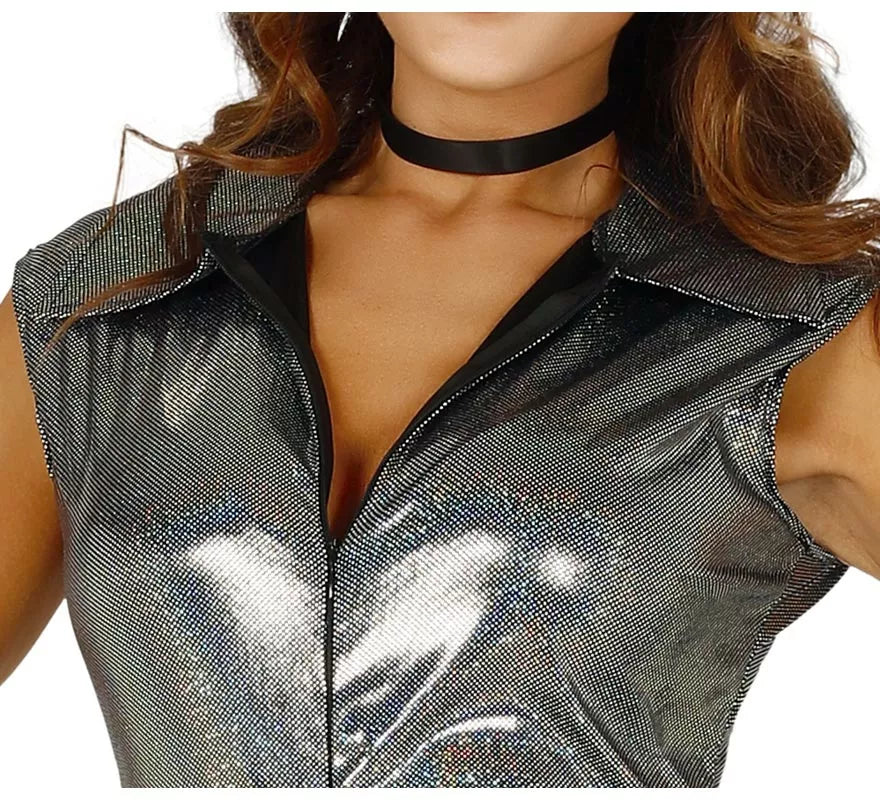 Translation missing: en.Disfraz Disco Plateado para mujer