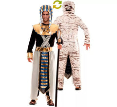 Double Egyptian Pharaoh and Mummy Costume for Men