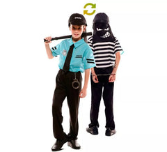 Double Police and Thief Costume for children