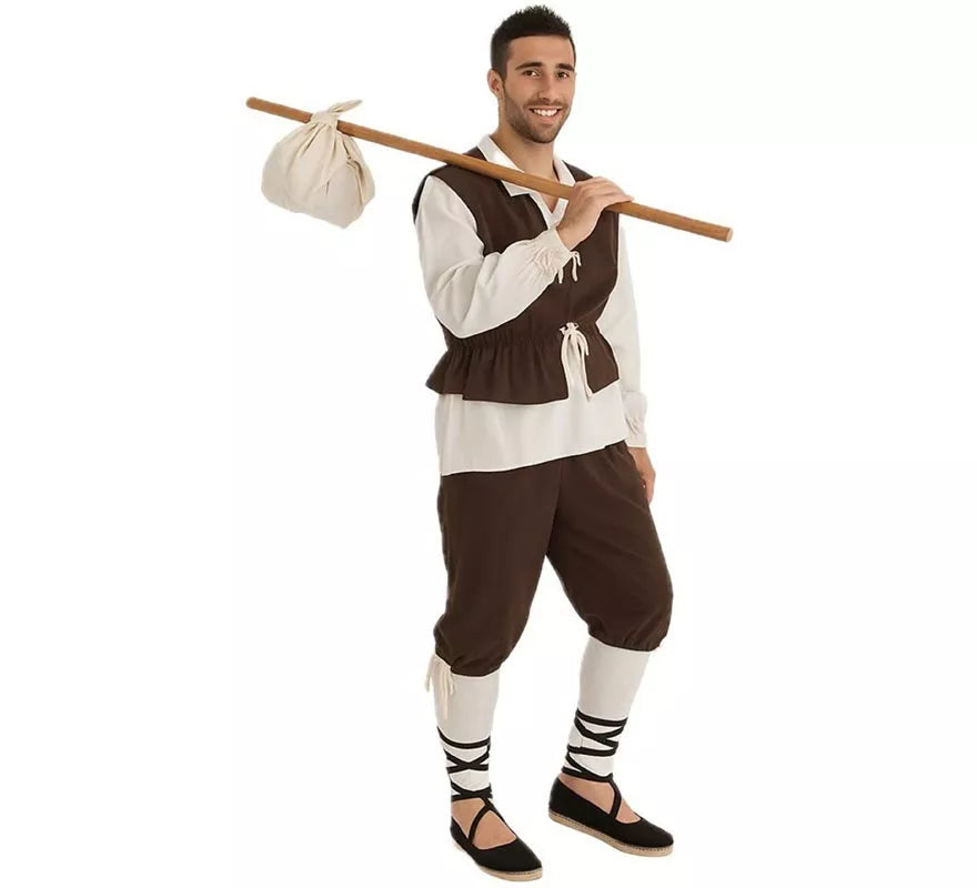 Translation missing: en.Disfraz Escudero o Campesino Medieval para hombre