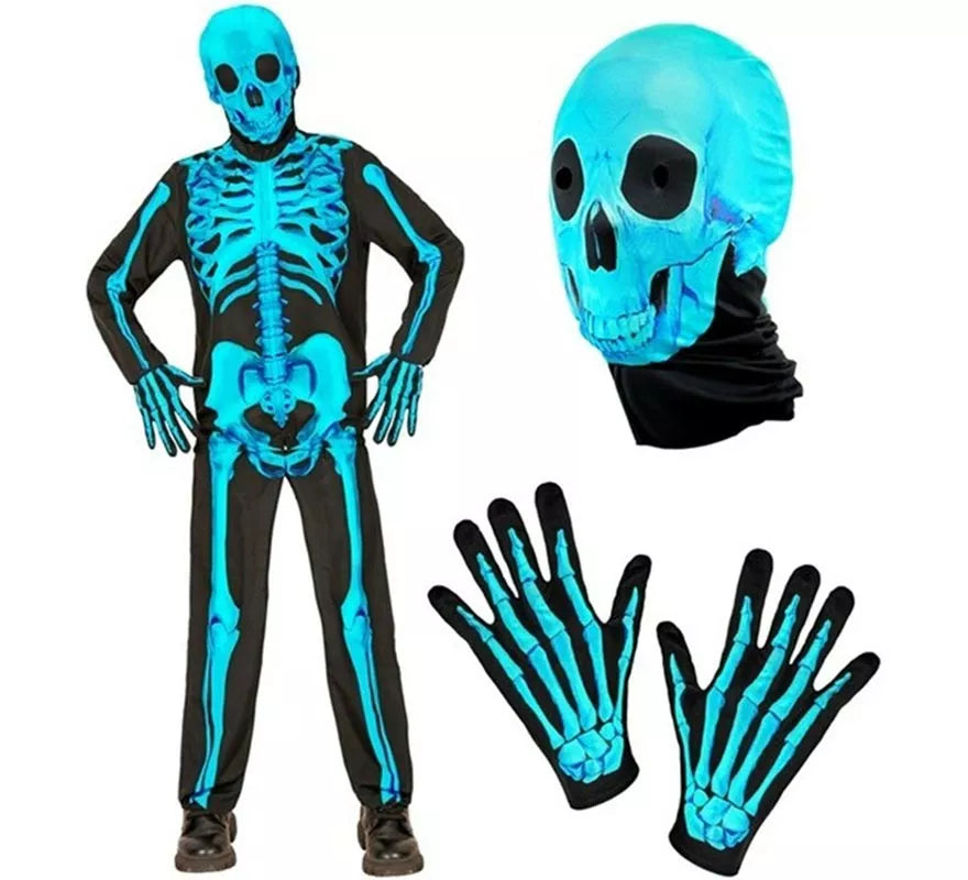 Disfraz Express de Esqueleto Fluorescente para niño