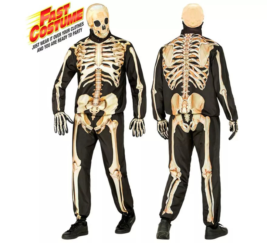 Translation missing: en.Disfraz Express de Esqueleto para hombre