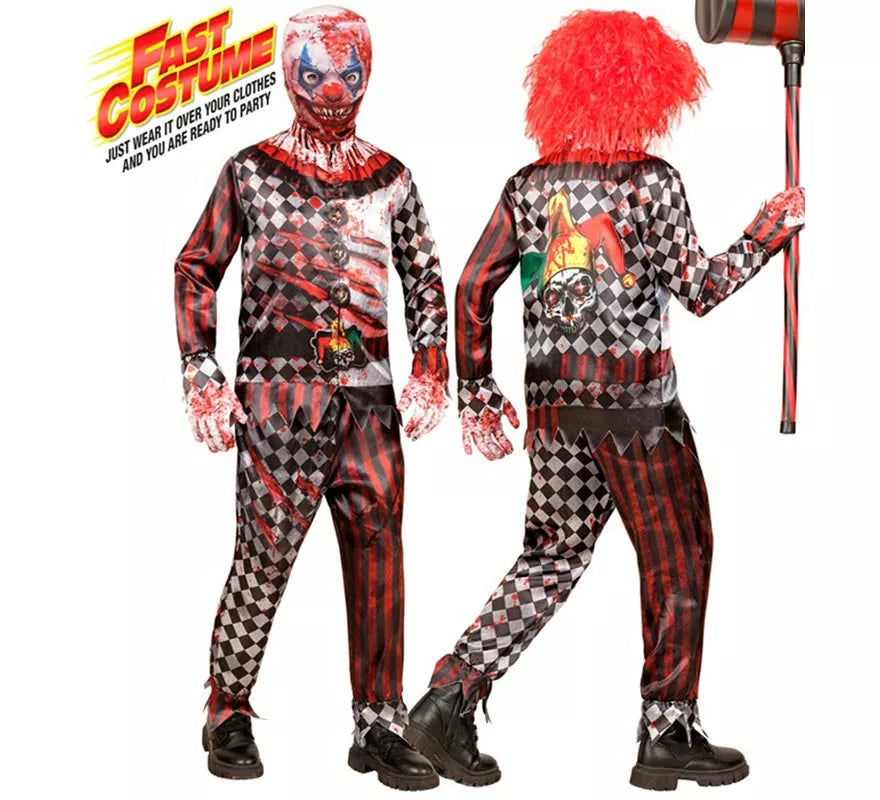 Disfraz Express de Payaso Malvado para niño