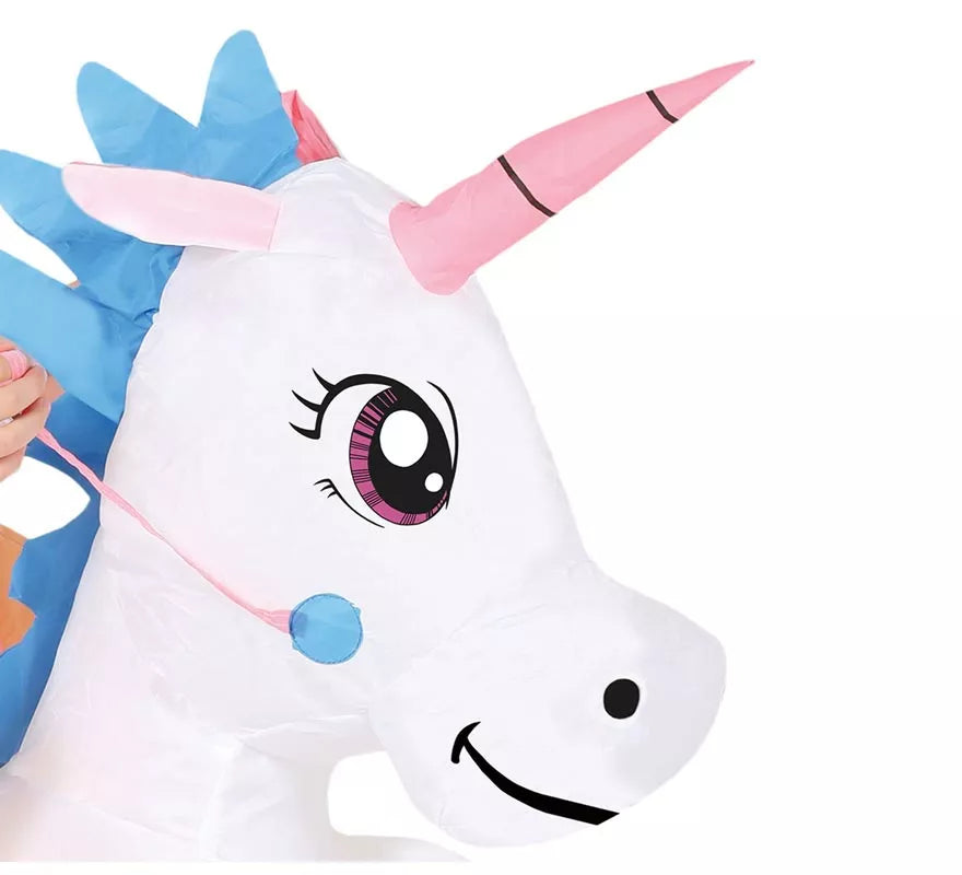 Disfraz Hinchable de Hada montando Unicornio para niña