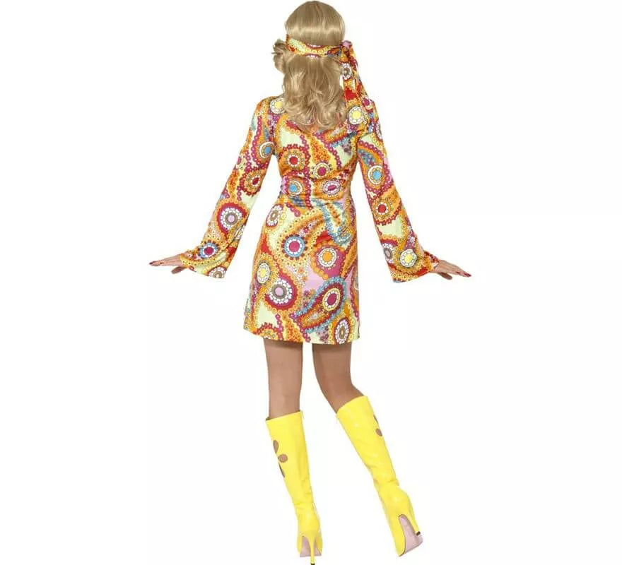 Disfraz Hippy Multicolor para Mujer