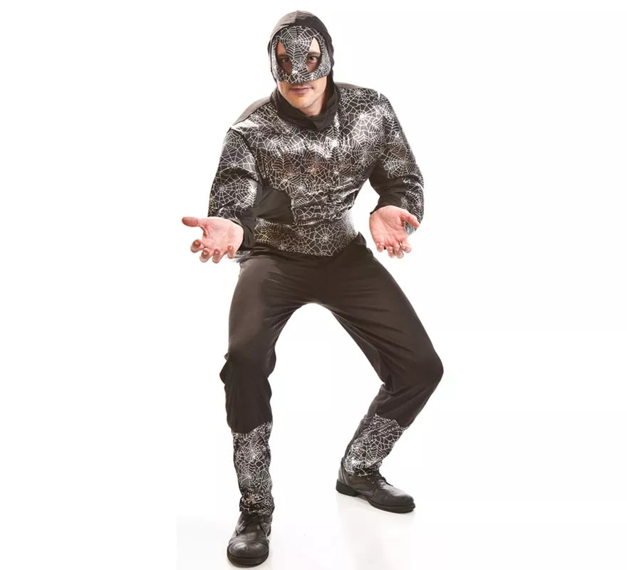 Disfraz Hombre Araña Musculoso negro para hombres