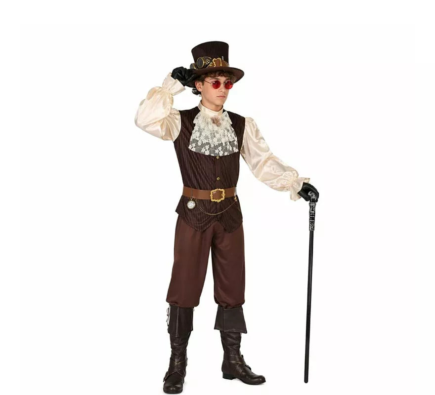 Translation missing: en.Disfraz Marrón Steampunk para hombre