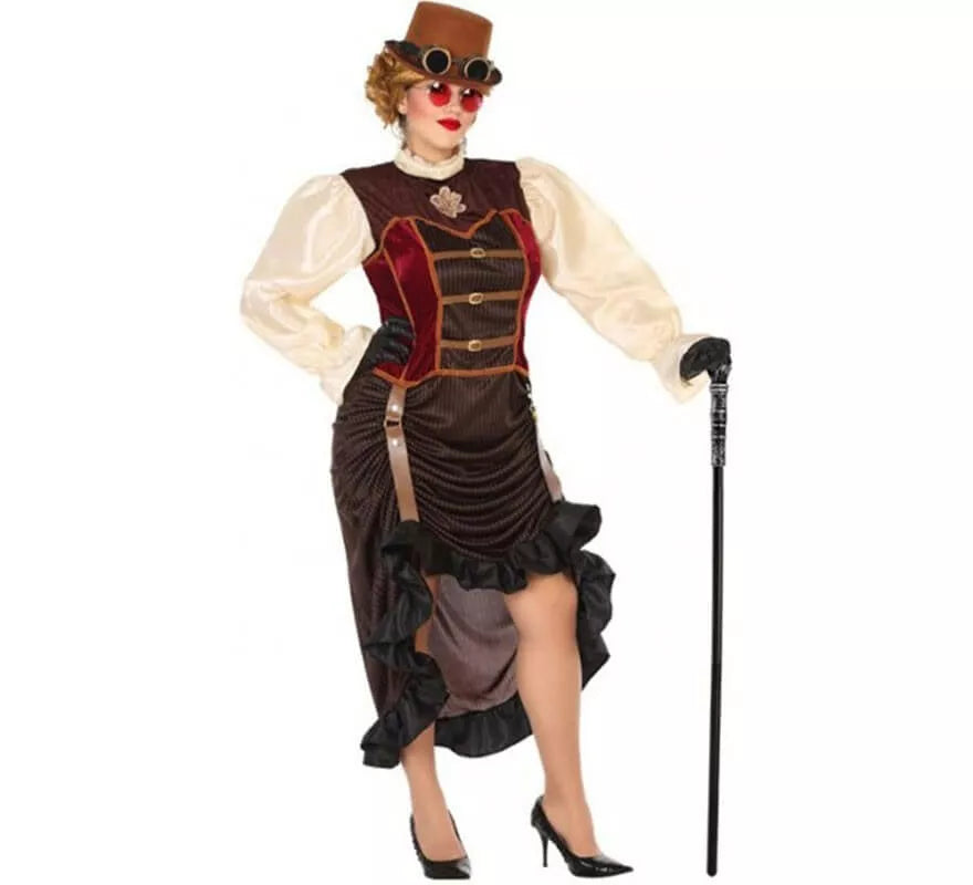 Disfraz Marrón Steampunk para mujer