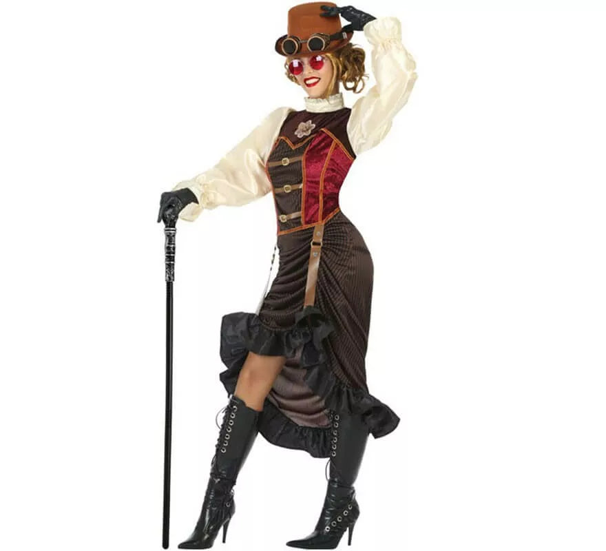 Translation missing: en.Disfraz Marrón Steampunk para mujer