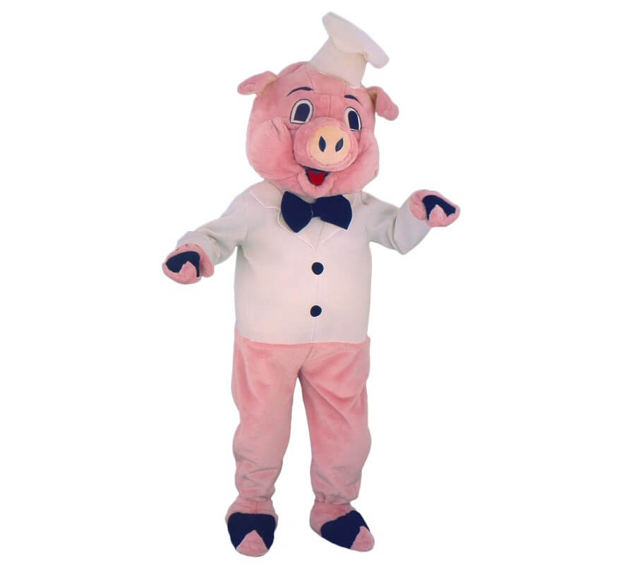 Translation missing: en.Disfraz Mascota Cerdito Cocinero para adultos