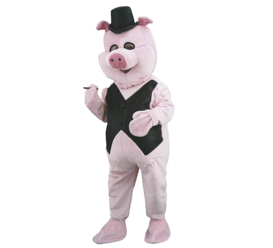 Translation missing: en.Disfraz Mascota Cerdito elegante para adultos