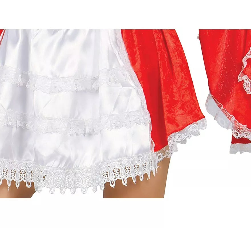 Disfraz Mosquetera Roja con Flor de Lis para Mujer