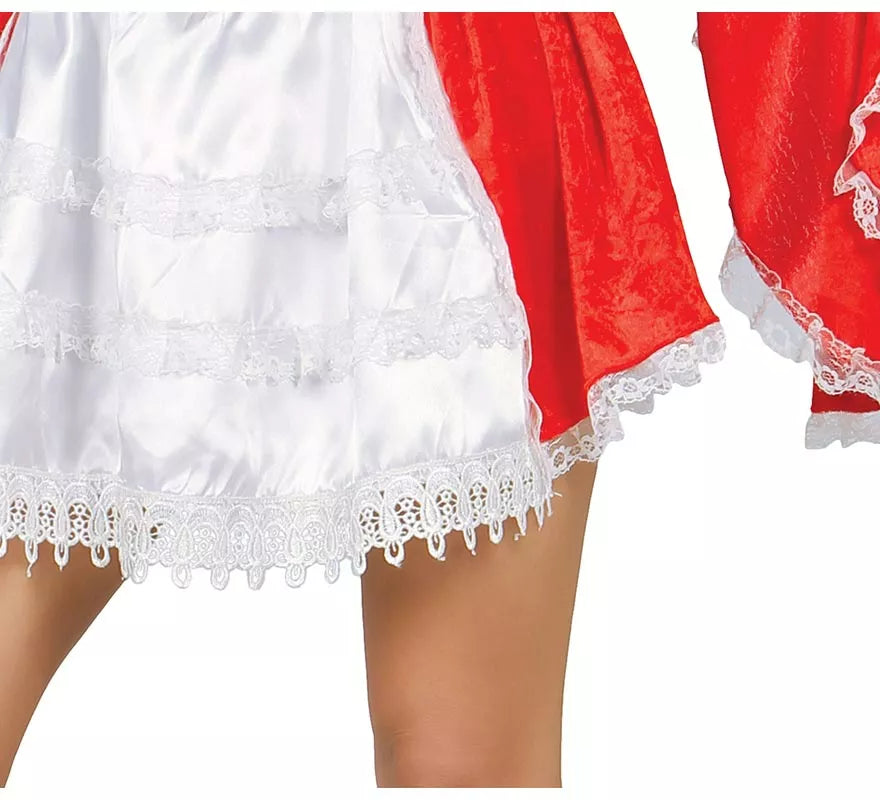 Disfraz Mosquetera Roja con Flor de Lis para Mujer