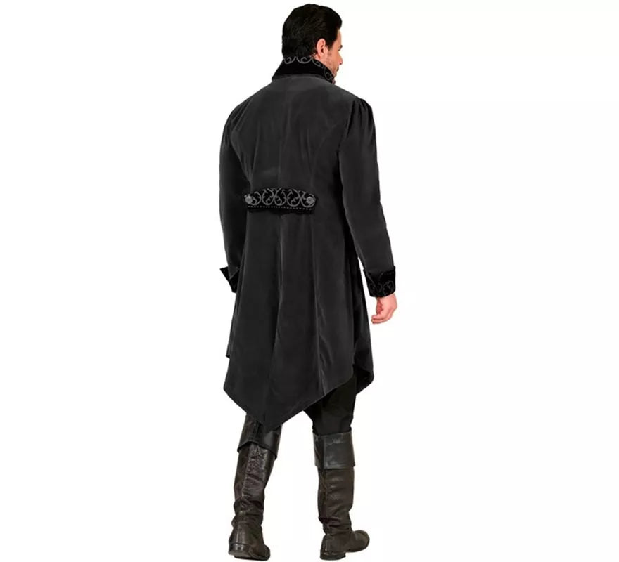 Translation missing: en.Disfraz o Abrigo Gótico Terciopelo Negro para hombre