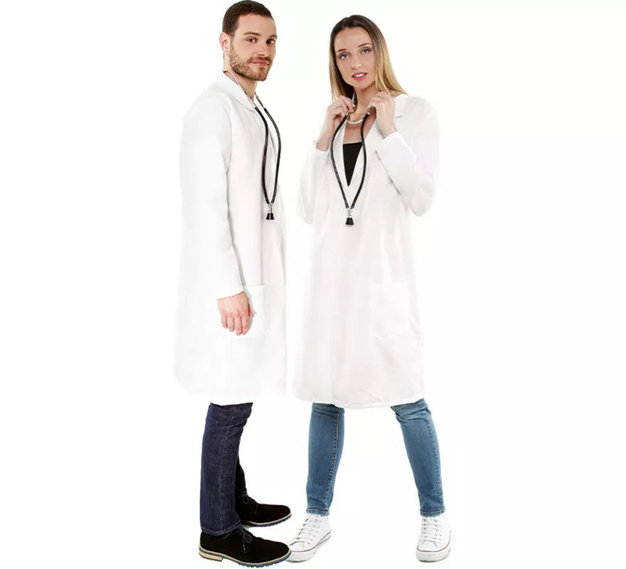 Disfraz o Bata Blanca de Médico para adulto