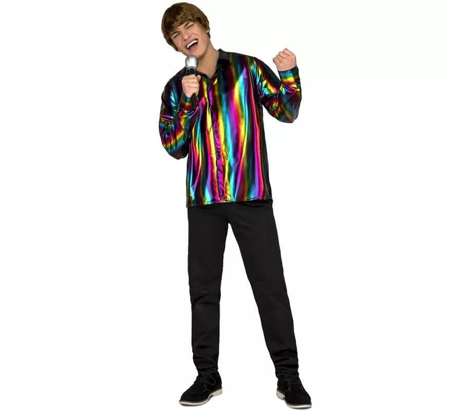 Translation missing: en.Disfraz o Camisa Disco multicolor para hombre