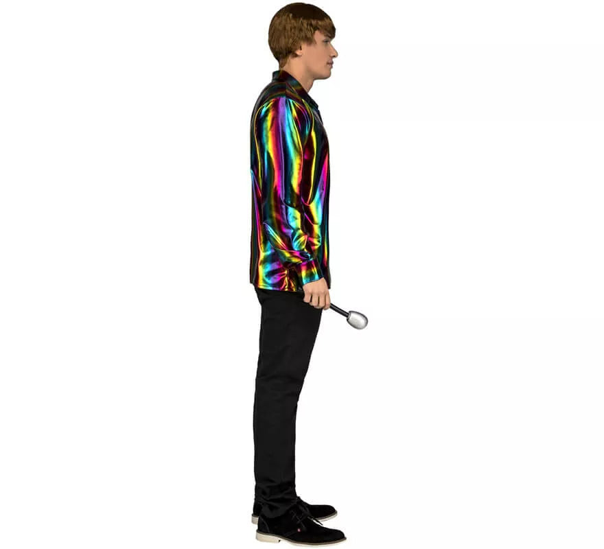 Disfraz o Camisa Disco multicolor para hombre